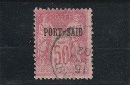 PORT SAID Timbre De France De 1876 - 98 Surchargé Type 1 Oblitéré - Used Stamps