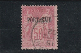 PORT SAID Timbre De France De 1876 - 98 Surchargé Type 1 Oblitéré - Usati