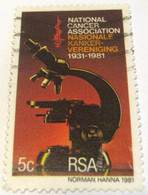 South Africa 1981 The 50th Anniversary Of National Cancer Association 5c - Used - Andere & Zonder Classificatie