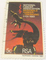 South Africa 1981 The 50th Anniversary Of National Cancer Association 5c - Used - Altri & Non Classificati