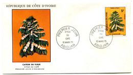 RC 19168 COTE D'IVOIRE N° 383 CYCLE DU CAFÉ 1975 FDC 1er JOUR - TB - Ivory Coast (1960-...)