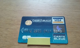 ANCIENNE CARTE A PUCE BANCAIRE CREDIT MUTUEL FIN ANNEES 90 !!! - Disposable Credit Card