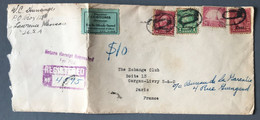 USA, Stamps Ovpt Kans. On Cover + Customs (Dounane) - Pli - (B1420) - Brieven En Documenten