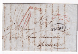 DDY 111 - Incoming Mail - Lettre Précurseur 1844 De CASTELLETTO Franca Vers Bruxelles - Transit Ovale ITALIEN - Other & Unclassified