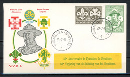 BE   FDC  1022 - 1023   ---   Soutisme / Baden Powell   --  TTB - 1951-1960