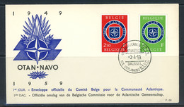 BE   FDC  1094 - 1095  ---   Anniversaire OTAN  --  TTB - 1951-1960