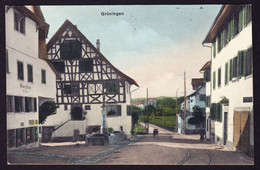 Um 1920 Ungelaufene AK Aus Grüningen Mit Bahngeleise. - Grüningen