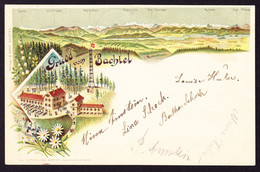 1899 Gelaufene Litho Karte: Gruss Vom Bachtel. Gestempelt Wald Und Mörschwil - Wald