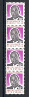 RC 19240 COTE D'IVOIRE COTE 40€ N° 432 HOUPHOUET BOIGNY ROULETTE DE 4 Ex NEUF ** MNH - TB - Ivoorkust (1960-...)