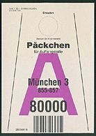 Beutelfahne Dresden München Postinterna BRD Päckchen Für Auffangstelle Unbenutzt - Covers & Documents