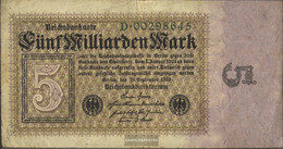 German Empire Rosenbg: 112a, Empire Printing Watermark Eichenlaub Used (III) 1923 5 Billion Mark - 5 Miljard Mark