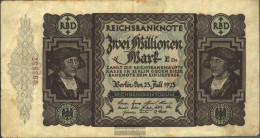 German Empire Rosenbg: 89a, KontrollnuMillimeterer 16 Millimeter Long Used (III) 1923 2 Million Mark - 2 Mio. Mark