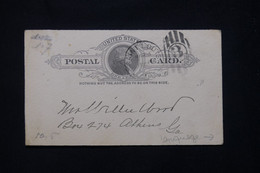 ETATS UNIS - Entier Postal De St Louis Avec Repiquage Au Verso En 1892 En Port Local - L 77978 - ...-1900