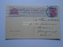 D175802 Briefkaart Opdruk Twaalf En Een Halve Cent 1925 Bibliotheek HAARLEM   K. H. Rechinger, Naturhistorisches M. Wien - Andere & Zonder Classificatie