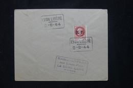 FRANCE - Pétain Surchargé Libération Sur Enveloppe De Lyon En 1944 - L 77997 - Libération