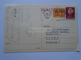 D175808 Netherlands  1958  LEIDEN   Sent To  K. H. Rechinger Botanist -  Naturhistorisches Museum  . Wien - Andere & Zonder Classificatie