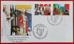 VATICANO VATIKAN VATICAN HRVATSKA CROAZIA ITALIA POPE JOHN PAUL II 1995 FDC VIAGGI - Covers & Documents