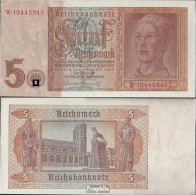 Deutsches Reich Rosenbg: 179b, 8stellige Kontrollnummer Gebraucht (III) 1942 5 Reichsmark - 5 Reichsmark