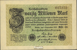 Deutsches Reich Rosenbg: 107g, Wasserzeichen Gitter Mit 8 Gebraucht (III) 1923 20 Millionen Mark - 20 Miljoen Mark