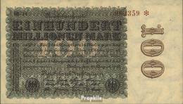 Deutsches Reich Rosenbg: 106l, Wz. Hakensterne Braune KN, Schwarzes Firmenzeichen Gebraucht (III) 1923 100 Millionen Mar - 100 Miljoen Mark