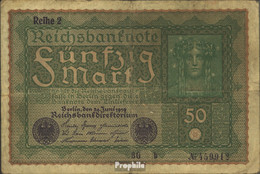Deutsches Reich Rosenbg: 62b, Reihe 2 Gebraucht (III) 1919 50 Mark Wiener - 50 Mark
