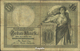 Deutsches Reich Rosenbg: 27b, 7stellige Kontrollnummer Gebraucht (III) 1906 10 Mark - 10 Mark