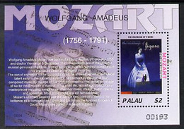 Palau 2006 250th Birth Anniversary Of Mozart Perf M/sheet Unmounted Mint SG MS 2197 - Palau