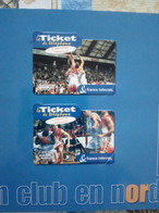 FRANCE ENCART 2 TICKET PRIVES FRANCE TELECOM  BASKET GRAVELINES DUNKERQUE NEUFS - Billetes FT