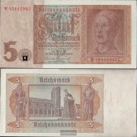 German Empire Rosenbg: 179b, 8stellige Kontrollnummer Used (III) 1942 5 Reichsmark - 5 Reichsmark