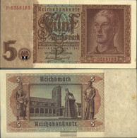 German Empire Rosenbg: 179a, 7stellige Kontrollnummer Used (III) 1942 5 Reichsmark - 5 Reichsmark