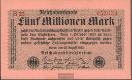 German Empire Rosenbg: 104b, Privatfirmendruck Red Firmenzeichen Used (III) 1923 5 Million Mark - 5 Mio. Mark