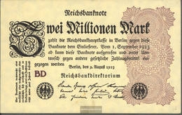 German Empire Rosenbg: 103c, Watermark Rings Used (III) 1923 2 Million Mark - 2 Mio. Mark