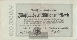 Berlin Pick-number: S1019 Inflationsgeld The German Reichsbahn Berlin Used (III) 1923 500 Million Mark - 500 Mio. Mark