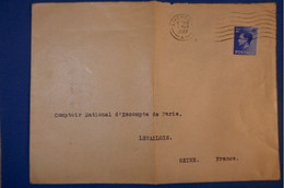 315 GRANDE BRETAGNE LETTRE 1937 POUR LEVALLOIS FRANCE - Cartas & Documentos