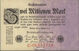 Deutsches Reich Rosenbg: 102a, Reichsdruckerei Gebraucht (III) 1923 2 Millionen Mark - 2 Miljoen Mark