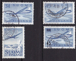 FI333 – FINLANDE – FINLAND – AIRMAIL - 1958-59 – Y&T 4/7 USED 8,50 € - Gebruikt