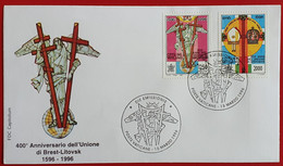 VATICANO VATIKAN VATICAN 1996 UNIONE BREST LITOVSK UNION OF BREST POLAND LITHUANIA UNIA BRZESKA - Cartas & Documentos