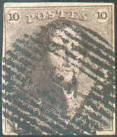 N°1 - Epaulette 10 Centimes Brune, TB Margée, Obl. P.2 ALOST nette Et Centrale. - Superbe - 16407 - 1849 Mostrine