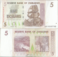 Simbabwe Pick-Nr: 66 Gebraucht (III) 2008 5 Dollar - Simbabwe