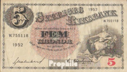 Schweden Pick-Nr: 33ai (1952) Gebraucht (III) 1952 5 Kronor - Sweden