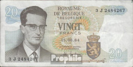 Belgien Pick-Nr: 138, Signatur 19 Gebraucht (III) 1964 20 Francs - Autres & Non Classés