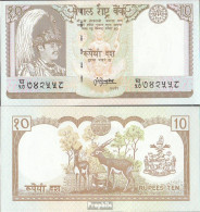 Nepal Pick-Nr: 31b, Signatur 13 Gebraucht (III) 1987 10 Rupees - Nepal