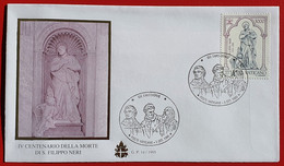 VATICANO VATIKAN VATICAN 1995 SAN FILIPPO NERI FDC SAINT PHILIP NERI - Lettres & Documents