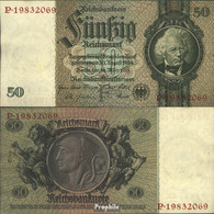 Deutsches Reich Pick-Nr: 175c, Udr.- Bst. F, Serien: L-P, Kenn-Nr. 8stellig Gebraucht (III) 1933 50 Reichsmark - 50 Mark
