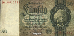 Deutsches Reich Rosenbg: 175b, Udr.-Bst.: X, Serien: A-E, KN 8-stellig Gebraucht (III) 1933 50 Reichsmark - 50 Reichsmark