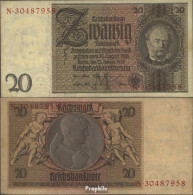 Deutsches Reich Rosenbg: 174b, Udr.-Bst. M, Serien: H-0, Zwischenform Gebraucht (III) 1929 20 Reichsmark - 20 Mark