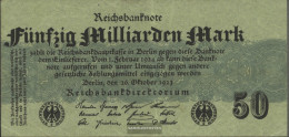 German Empire Rosenbg: 122a, Green, Without Firmenzeichen, Without Kontrollnummer Used (III) 1923 50 Billion Mark - 50 Mrd. Mark