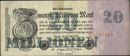 Deutsches Reich Rosenbg: 96a, Reichsdruckerei Gebraucht (III) 1923 20 Millionen Mark - 20 Miljoen Mark
