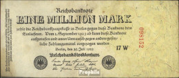 Deutsches Reich Pick-Nr: 92b, Privatfirmendruck, KN Nach Innen Gebraucht (III) 1923 1 Millionen Mark - 1 Million Mark