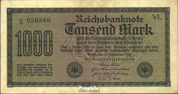 Deutsches Reich Rosenbg: 75b, Wasserzeichen Hakensterne Schwarze Kontrollnummer Gebraucht (III) 1922 1.000 Mark - 1000 Mark